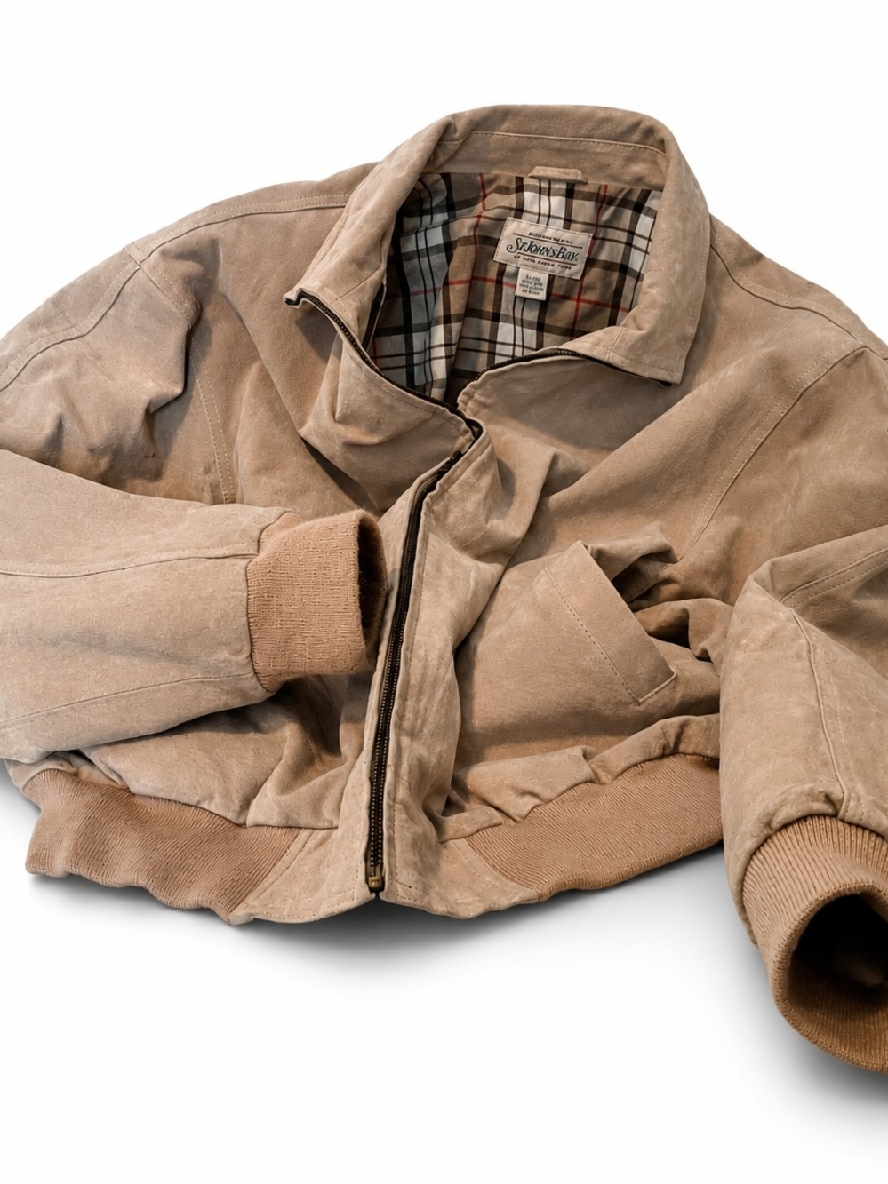 80s Suede USAF Bomber Jacket - Mens Size, Large / Women's Size, XL.